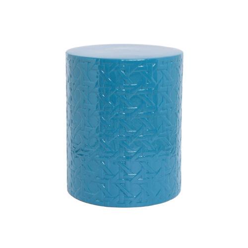 STOOL, CERAMICA, AZUL, DIBUJO, INDIETRO
