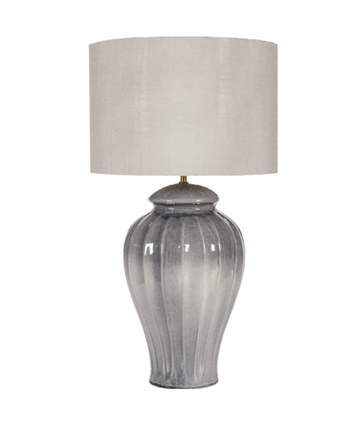 lampara gris, pie de lampara ceramica, indietro