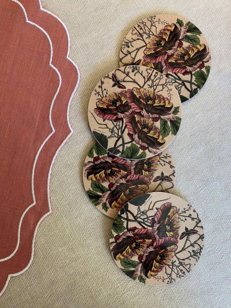 POSAVASOS AMAPOLA. INDIETRO, MELAMINA