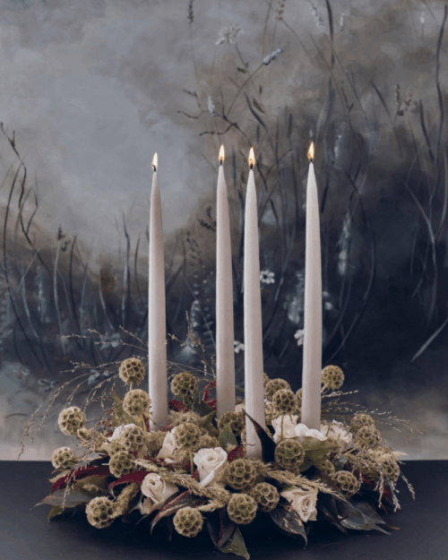 4 VELAS BEIGE