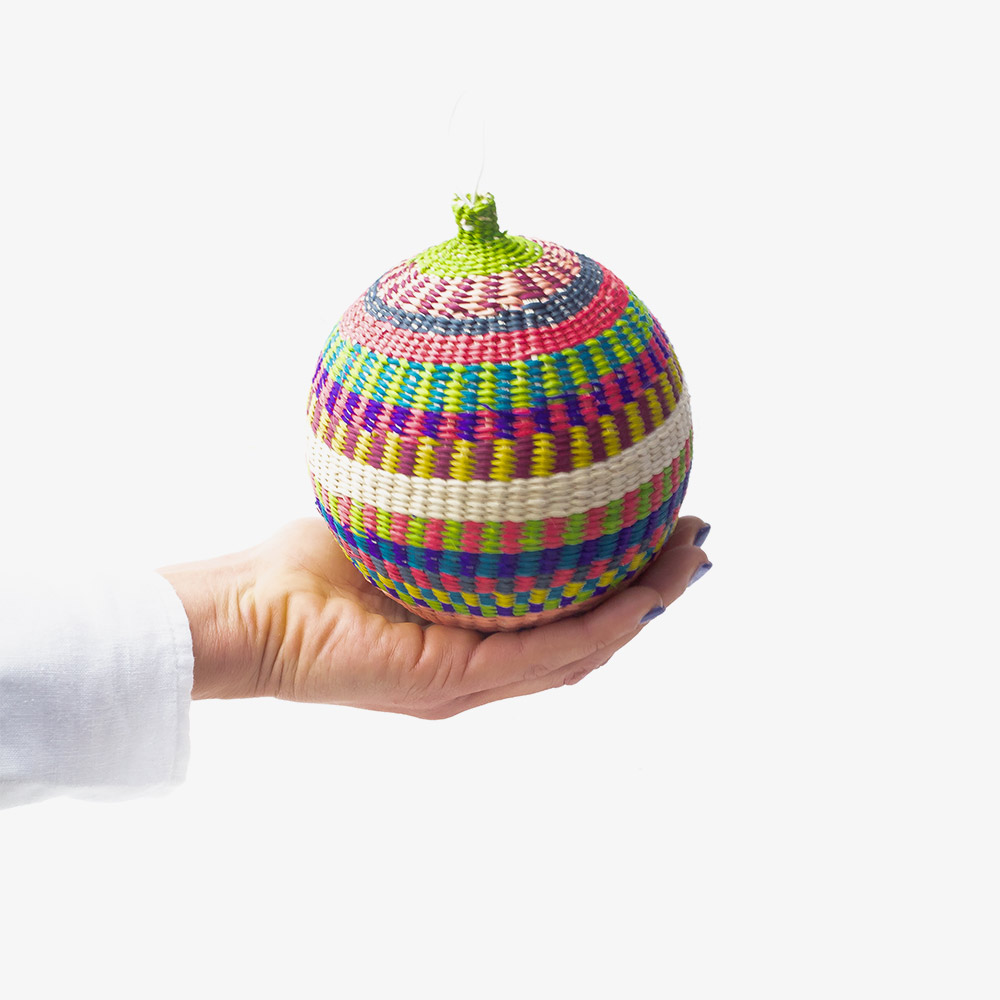 bola colores navidad, bolas artesanales