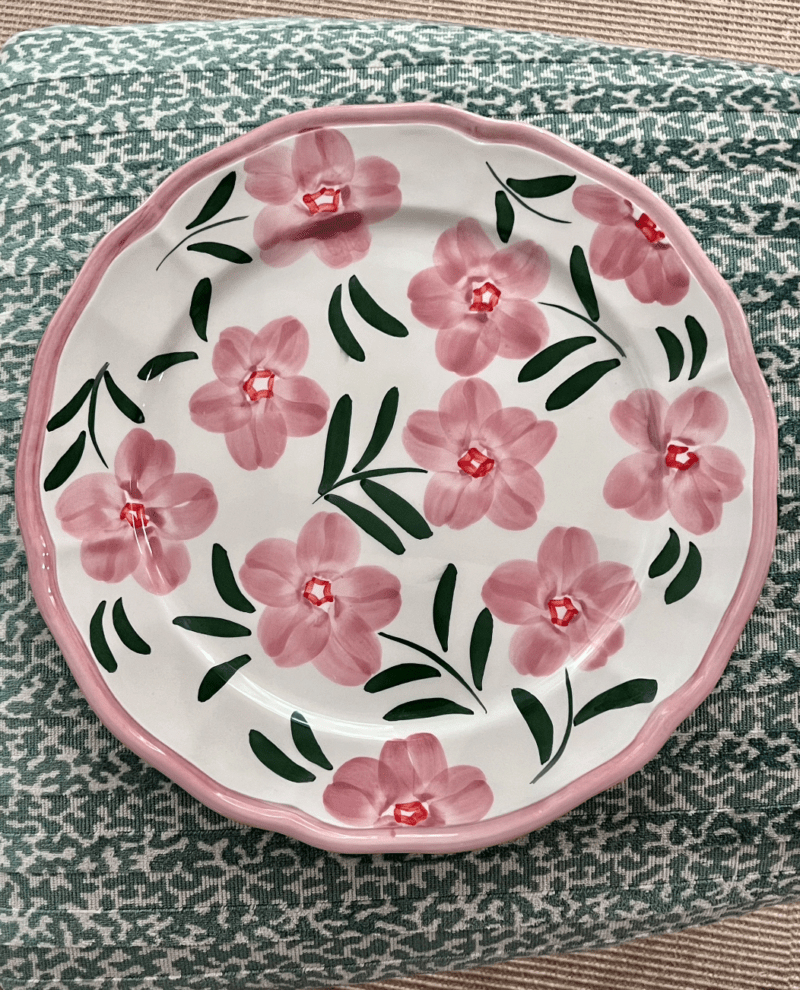 plato xl. les ottomans , ceramica flores indietro
