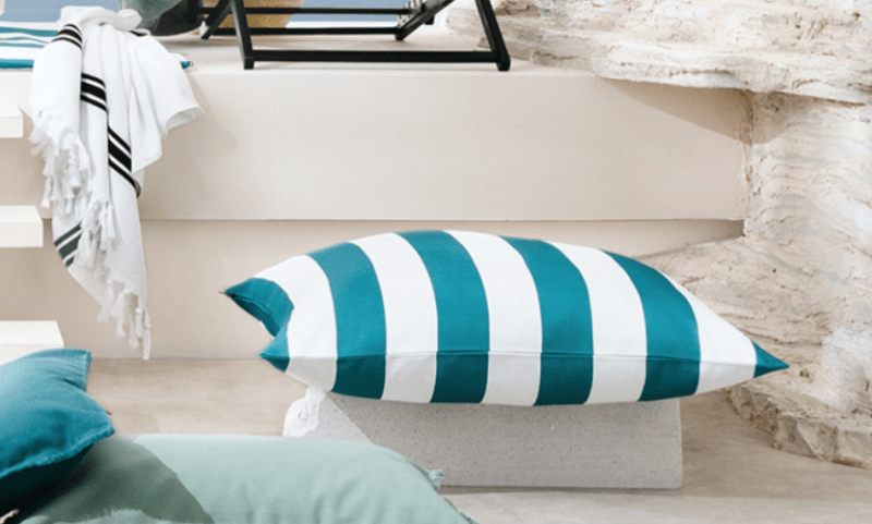 cojines rayas exterior, indietro