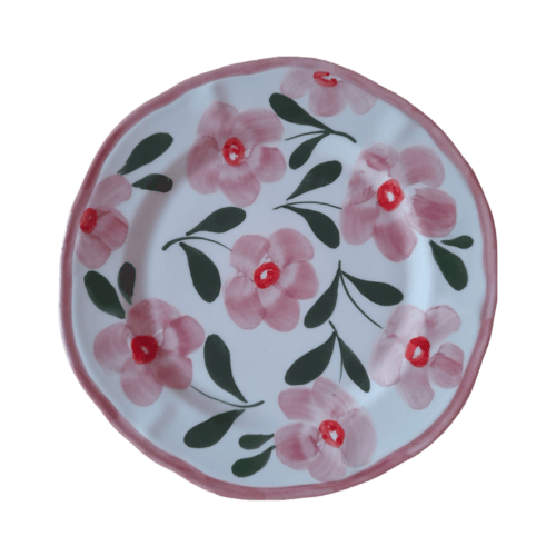 bandeja ceramica flores, indietro