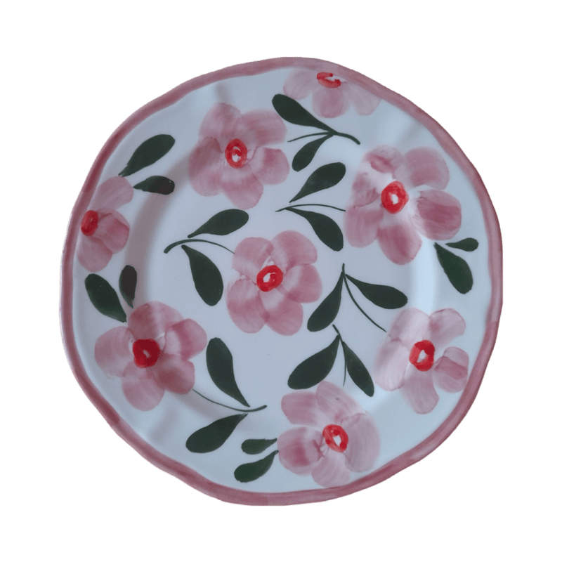 bandeja ceramica flores, indietro