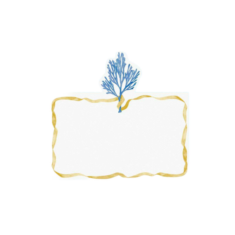 PLACE CARDS CORALES, MESEROS NOMBRES, INDIETRO