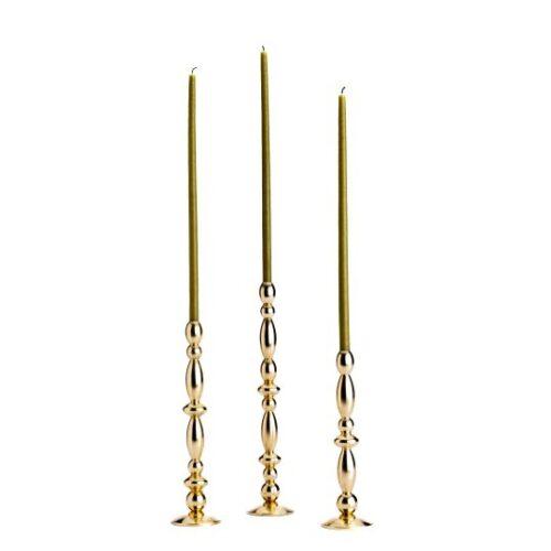 CANDELABROS VELAS FINAS, LATON , INDIETRO