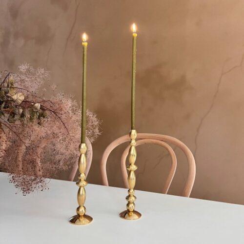 CANDELABRO LATON VELAS FINAS., INDIETRO