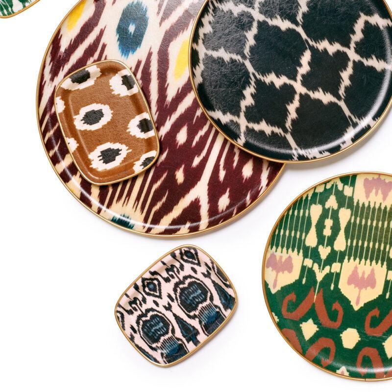 bandejas ikat fibra , indietro, les ottomans