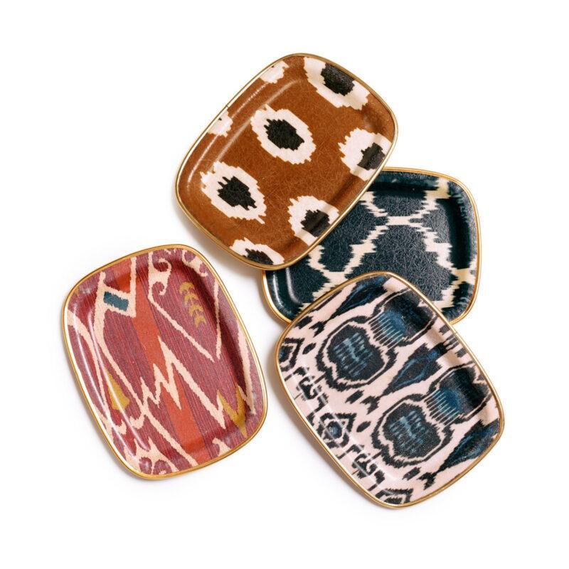 mini bandejas fibra ikat, indietro, les ottomans