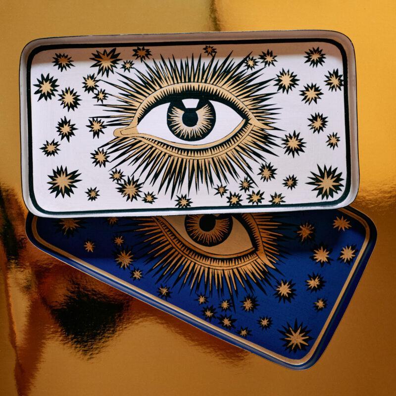 BANDEJAS PINTADAS A MANO LES OTTOMANS, INDIETRO, OJO, VENTA ONLINE