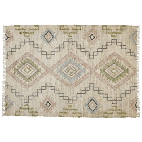 INDIETRO, ALFOMBRAS YUTE NATURAL COLORES PASTEL IKAT