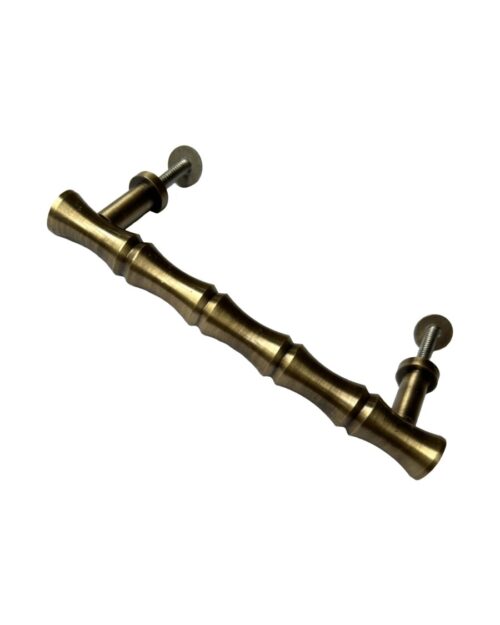 tirador bambú latón, tiradores latón