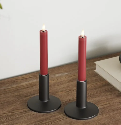 2 MINI VELAS LED BURDEOS