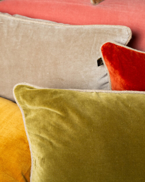 COJINES TERCIOPELO BEIGE , HAOMY, INDETRO