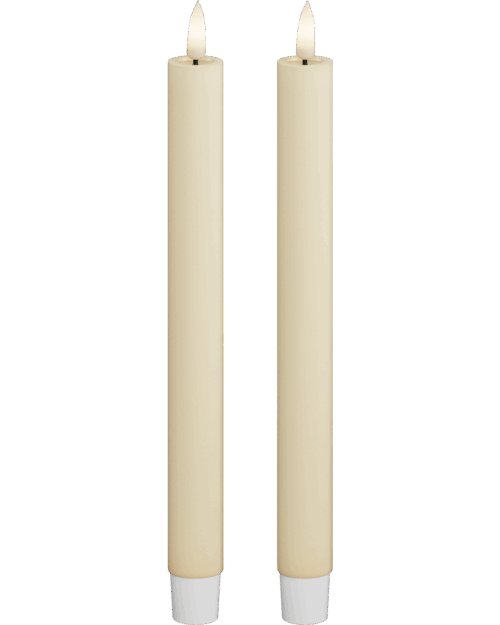 2 VELAS LED CREMA