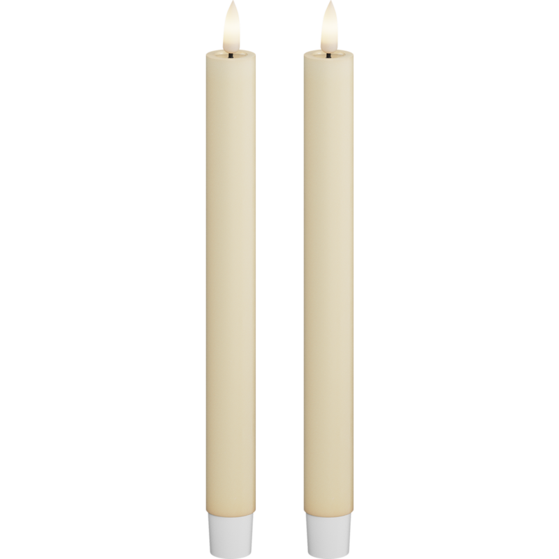 2 VELAS LED BEIGE