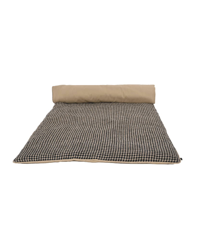 plaid lino cuadritos, haomy, indietro, edredón