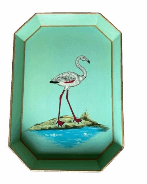 BANDEJA METAL FLAMINGO