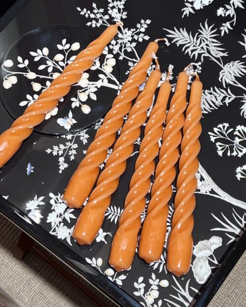 6 VELAS ESPIRAL SALMÓN