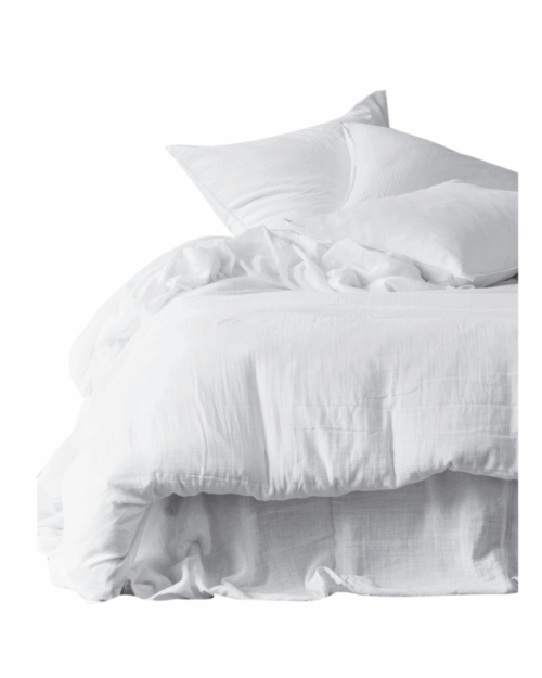 funda nordica blanca, haomy, indietro