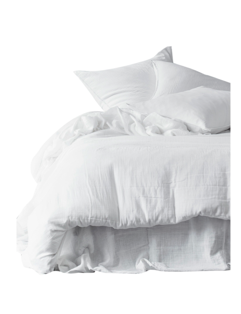 funda nordica blanca, haomy, indietro