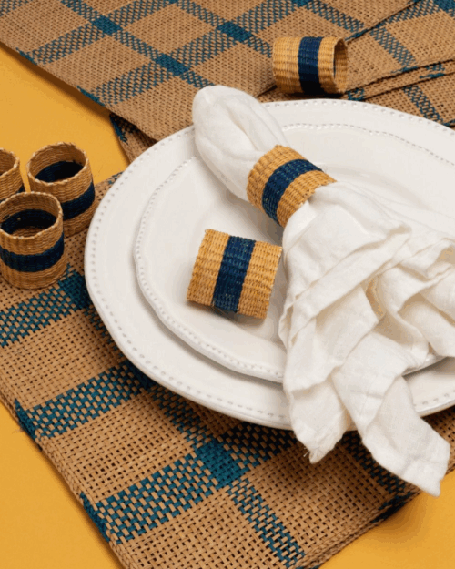 SERVILLETERO IRACA NATURAL/NEGRO