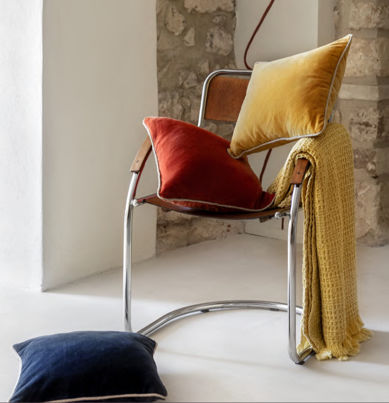 ALMOHADÓN VELVET TEJA 45x45 - Imagen 4