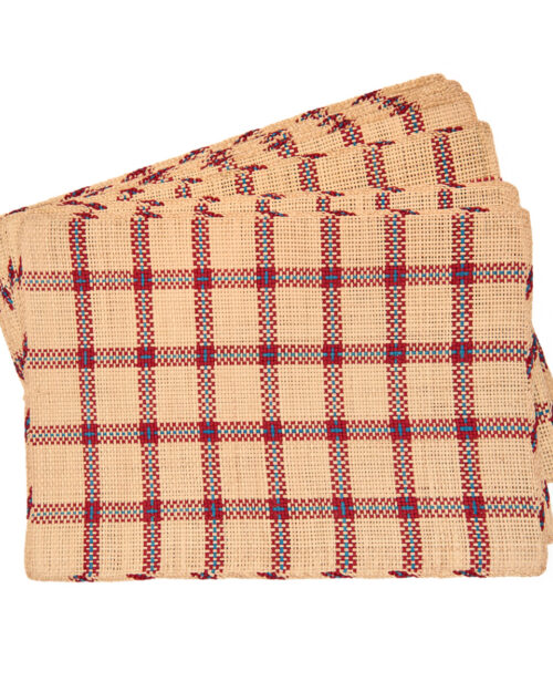 SET DE 6 INDIVIDUALES ROJO