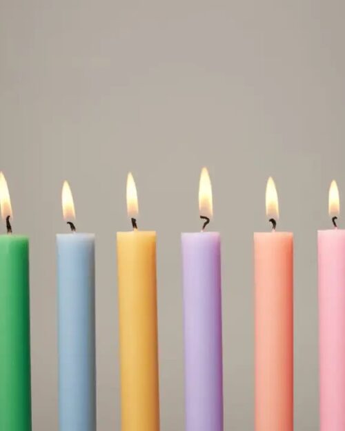 SET 6 VELAS PASTEL