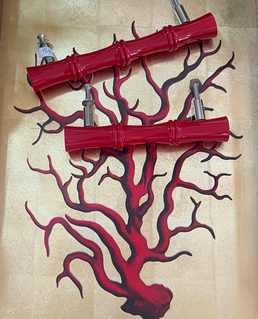 TIRADOR BAMBU, TIRADORES ROJOS, TIRADOR PUERTAS ORIGINALES