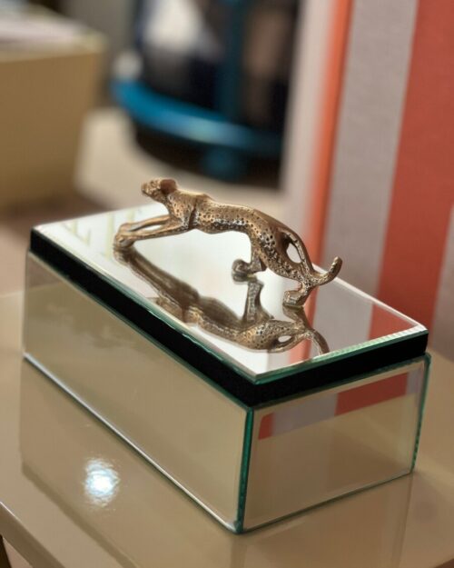 CAJA CRISTAL LEOPARDO