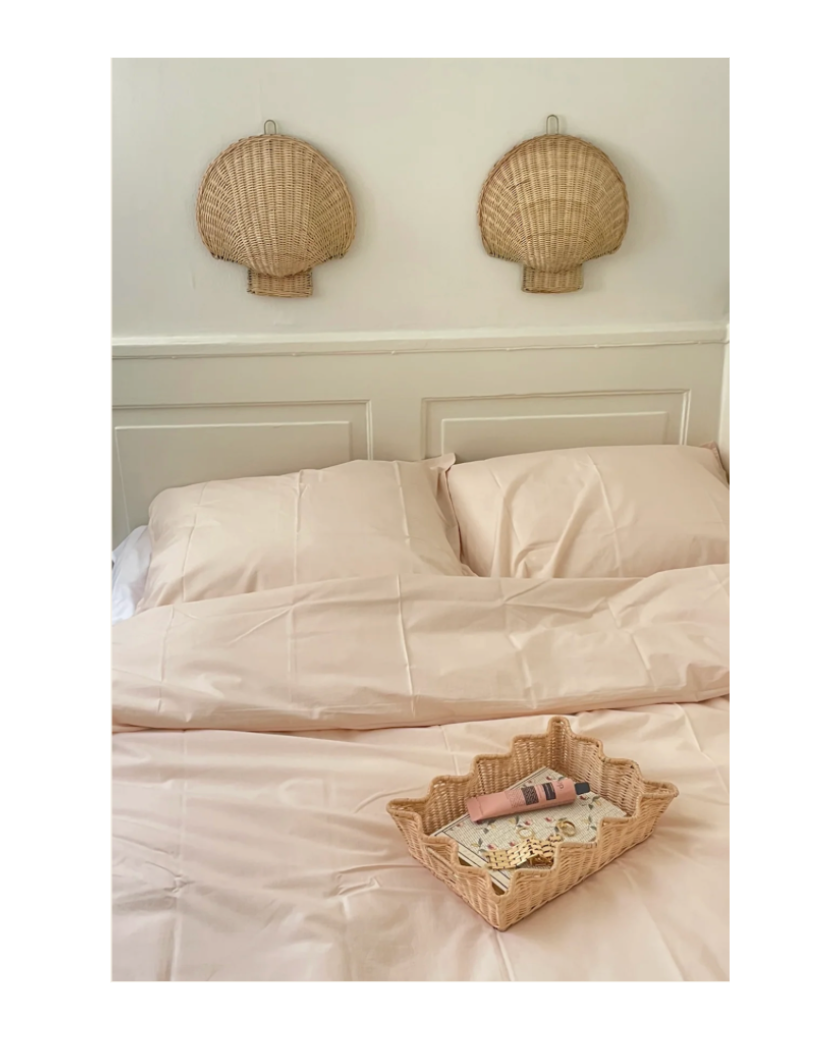 conchas ratan , adornos ratan , indietro, BANDEJA RATAN ONDAS