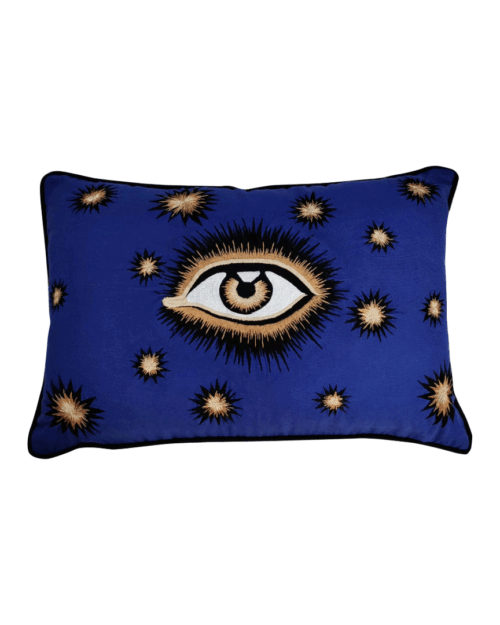 cojin bordado ojo, les ottomans