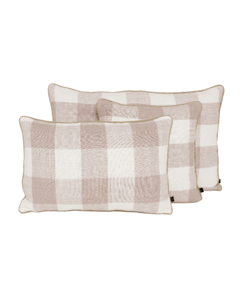 cojin lino cuadros, hamo , indietro