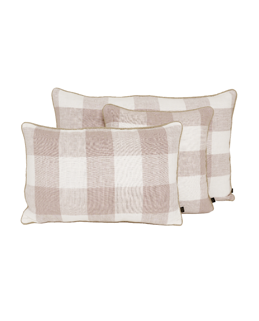 cojin lino cuadros, hamo , indietro