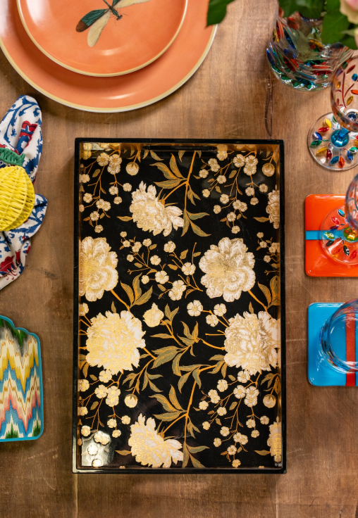 BANDEJA LACA FLORES - Imagen 3