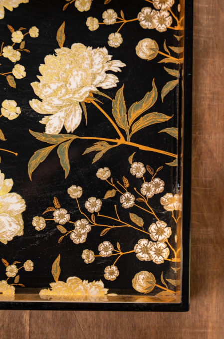 BANDEJA LACA FLORES - Imagen 2