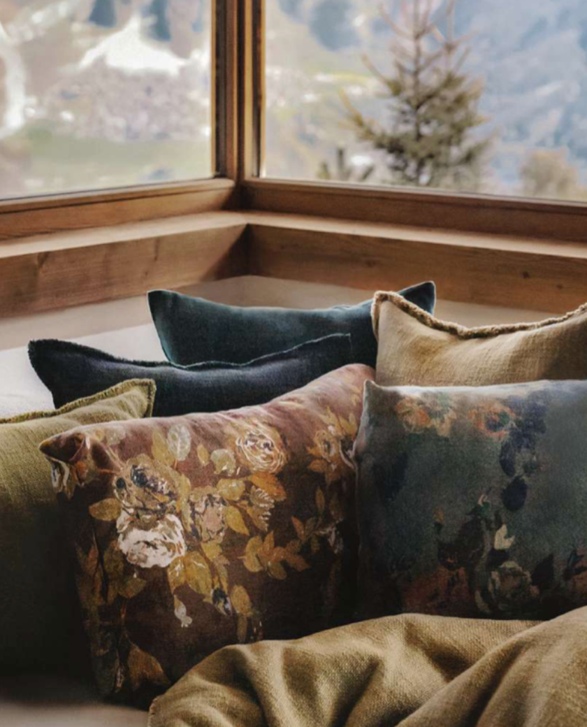 cojines lino, haomy, indietro