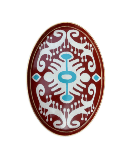 bandeja les ottomans, indietro , bandejas pintadas a mano