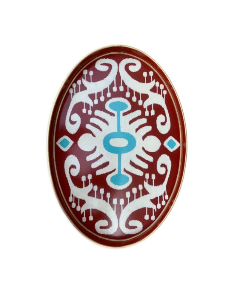 bandeja les ottomans, indietro , bandejas pintadas a mano