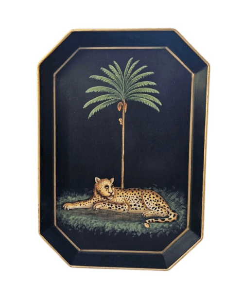 BANDEJA METAL LEOPARDO