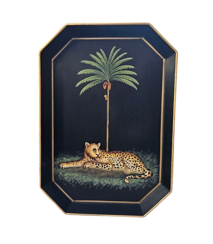 BANDEJA METAL LEOPARDO