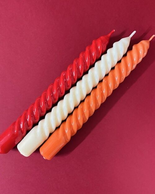 PACK DE 2 VELAS ESPIRAL ORANGE