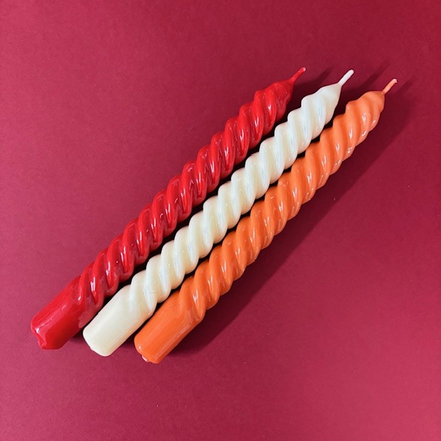 PACK DE 2 VELAS ESPIRAL BEIGE - Imagen 4