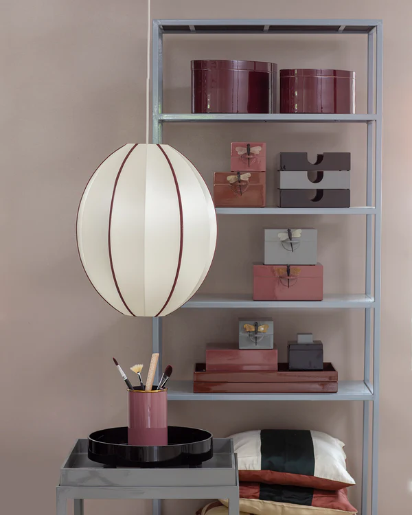 DUO CAJAS OVALADAS BURDEOS - Imagen 4