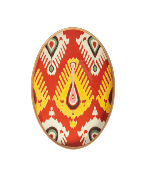 bandeja ikat pintada a mano, bandejas indietro, bandejas les ottomans