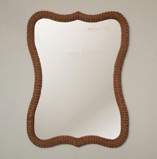 ESPEJO RATAN MARRON