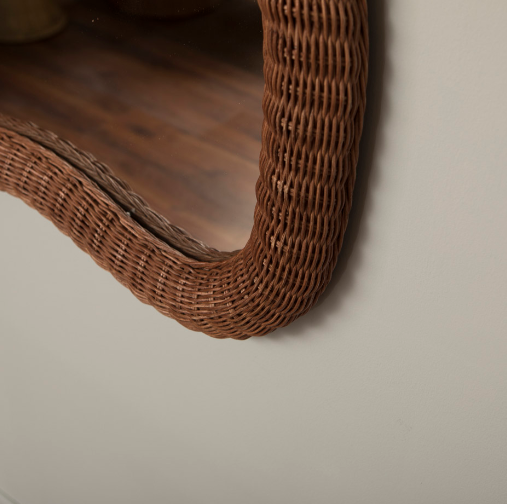 ESPEJO RATAN MARRON - Imagen 3
