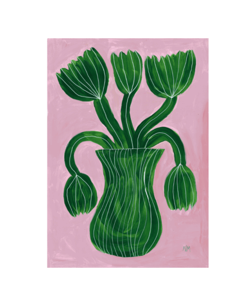 JARRON FLORES VERDES